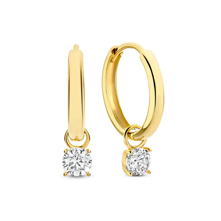 Clara | Diamond Pendant Earrings 18k Gold