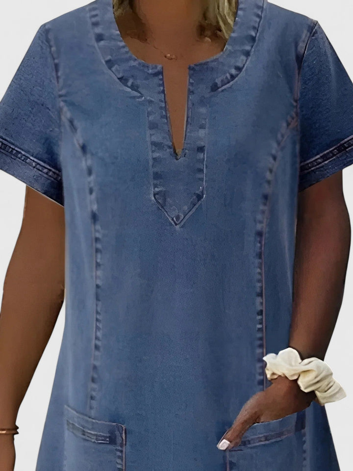 Annie | Elegant Denim Dress