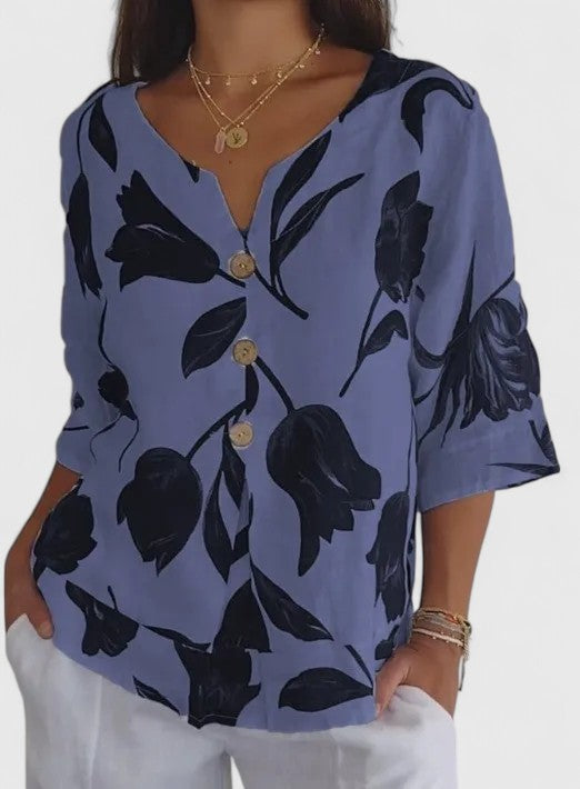 Annie | Elegant Floral Print Blouse