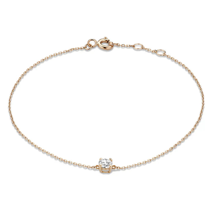 Clara | Bracelet with Moissanite Stones in 14k Gold