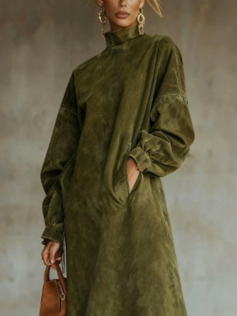 Aurora | Suede Fringe Dress